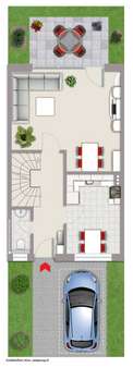Exposé-Plan Erdgeschoss - Reihenmittelhaus in 46397 Bocholt mit 97m² kaufen