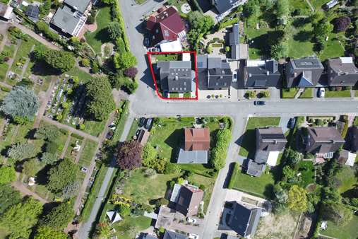 Aufsicht Umgebung umrandet - Zweifamilienhaus in 48565 Steinfurt mit 187m² kaufen