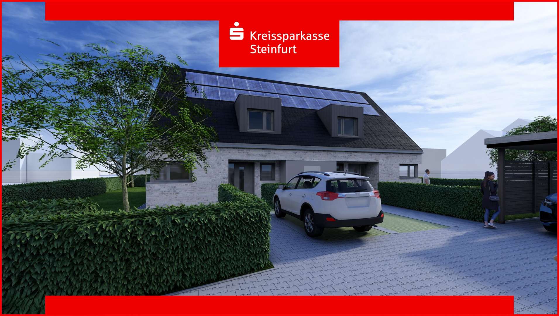 Frontansicht - Doppelhaushälfte in 48282 Emsdetten mit 104m² kaufen