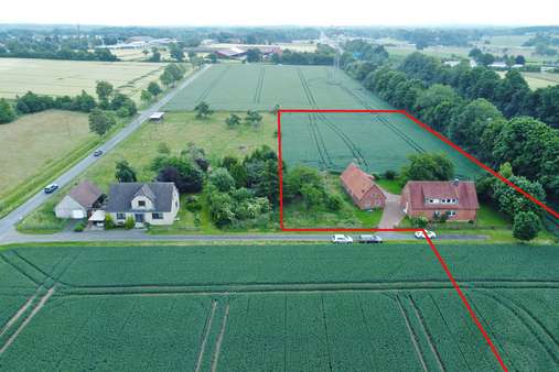 Westansicht umrandet Westansicht umrandet - Bauernhaus in 49504 Lotte mit 190m² kaufen