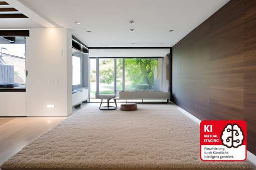 Visualisierung Wohn Essbereich EG - Einfamilienhaus in 48268 Greven mit 155m² kaufen