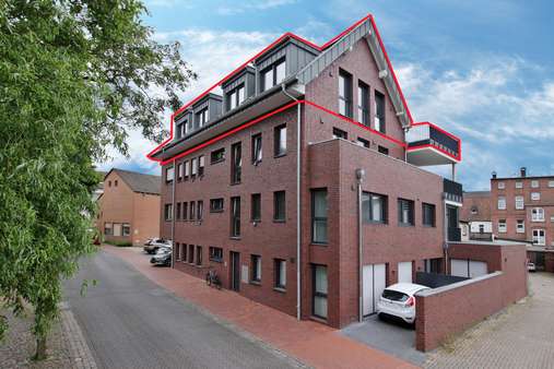 Straßenansicht umrandet - Penthouse-Wohnung in 49477 Ibbenbüren mit 133m² kaufen