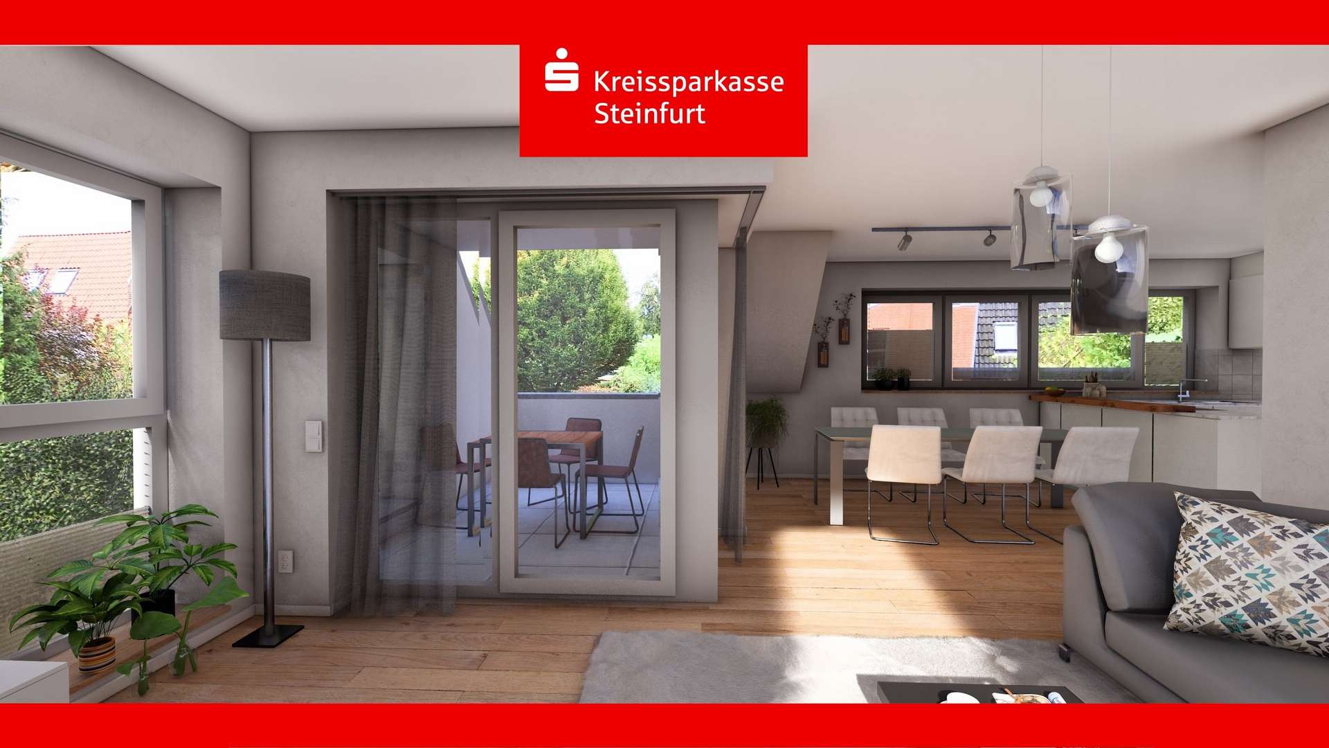 Wohnbereich (Visualisierung) Wohnbereich (Visualisierung) - Dachgeschosswohnung in 48282 Emsdetten mit 63m² kaufen