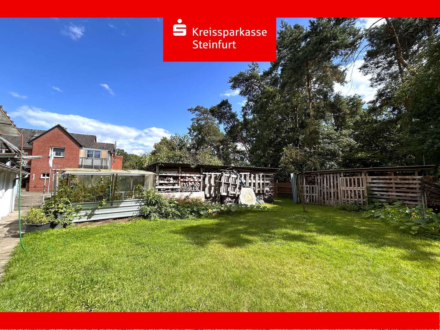 Rückwärtige Gartenansicht Rückwärtige Gartenansicht - Zweifamilienhaus in 48282 Emsdetten mit 223m² kaufen