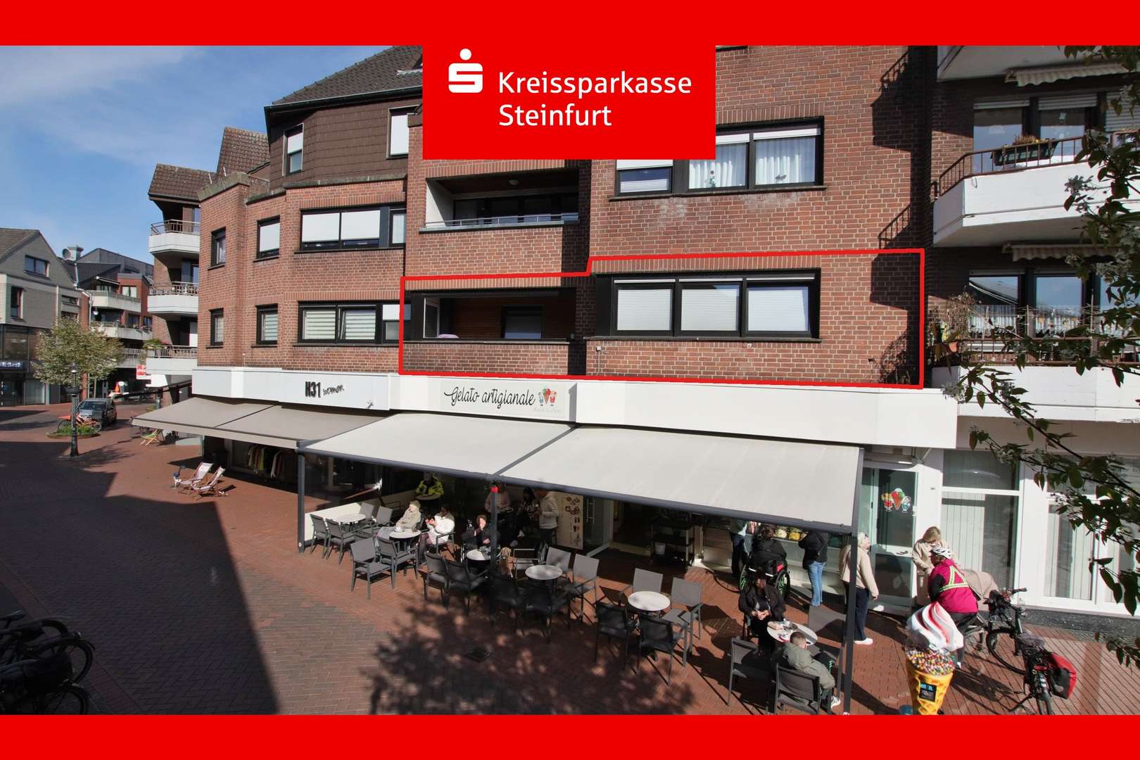 Fußgängerzonenansicht  umrandet - Etagenwohnung in 48485 Neuenkirchen mit 94m² kaufen
