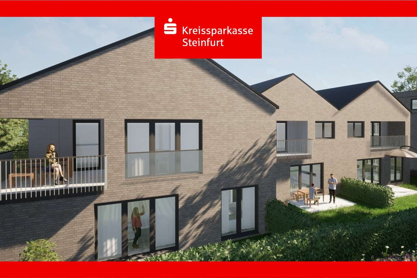 Gartenseite (Süden) - Erdgeschosswohnung in 48565 Steinfurt mit 111m² kaufen