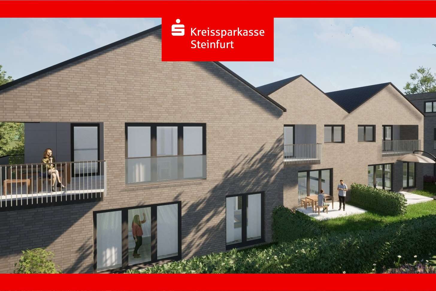 Gartenseite (Süden) - Etagenwohnung in 48565 Steinfurt mit 107m² kaufen