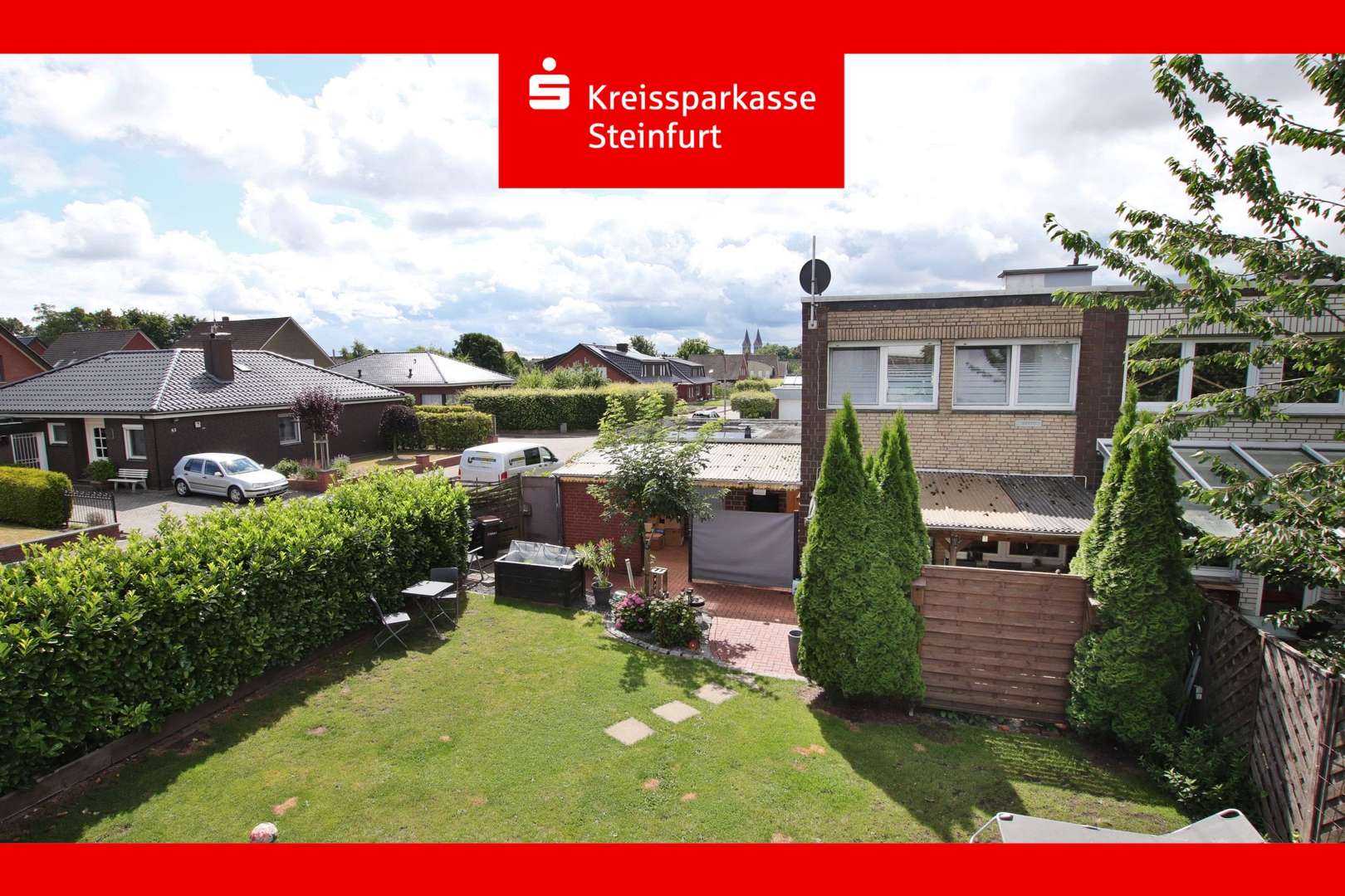 Gartenansicht Gartenansicht - Doppelhaushälfte in 48485 Neuenkirchen mit 110m² kaufen