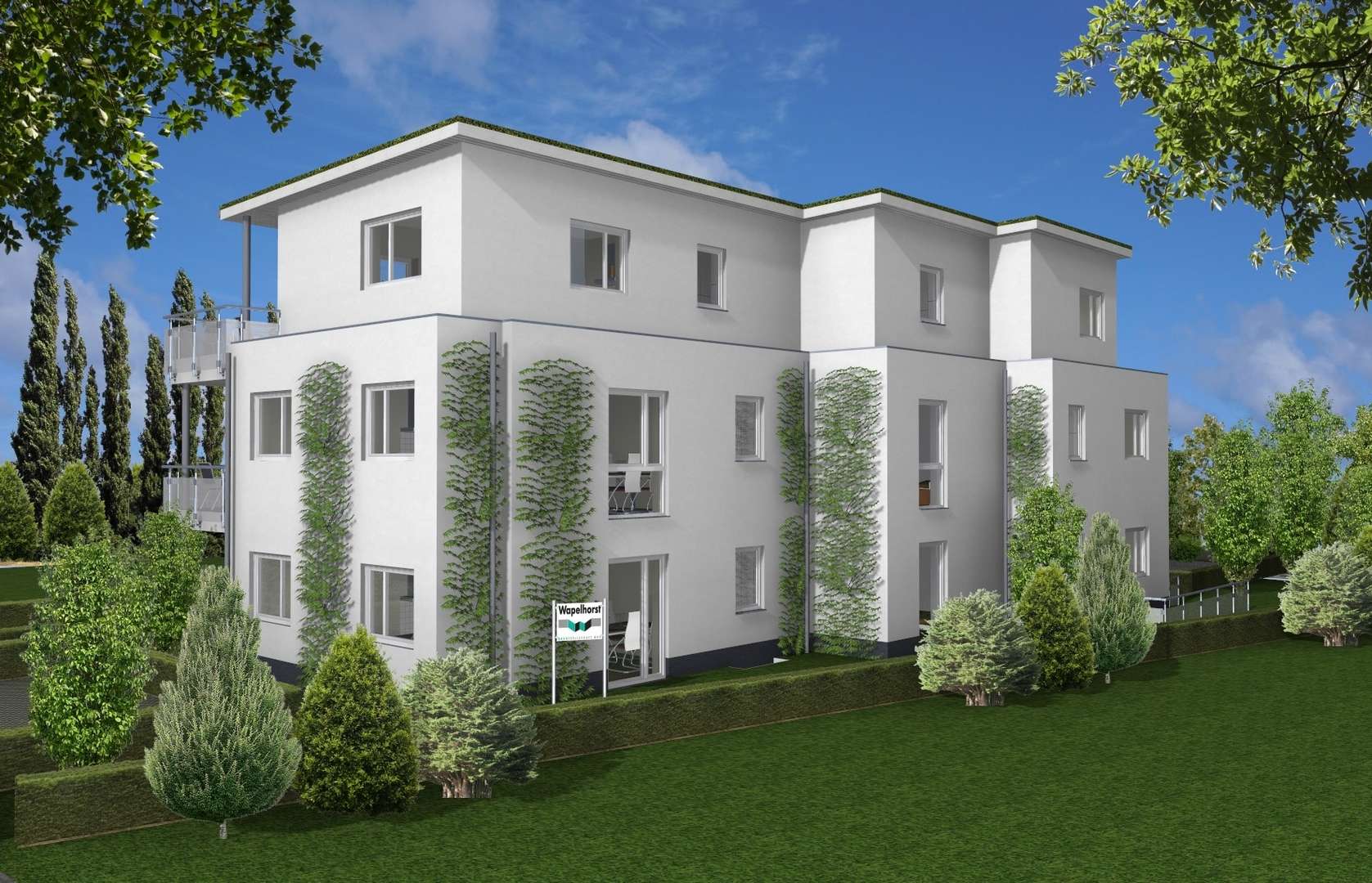 Hausansicht / Animation - Terrassen-Wohnung in 59505 Bad Sassendorf mit 65m² kaufen