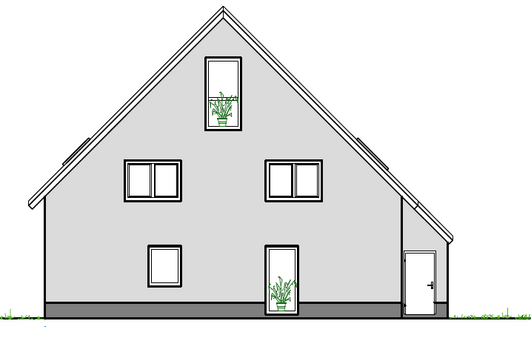 Ansicht von Westen - Doppelhaushälfte in 59457 Werl mit 116m² kaufen