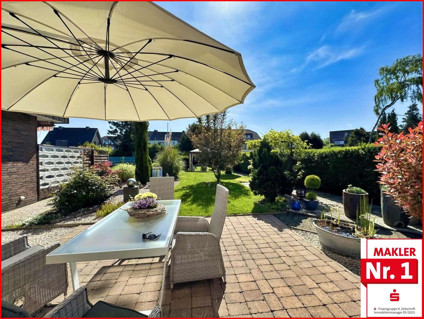 Blick in den Garten - Mehrfamilienhaus in 46242 Bottrop mit 198m² kaufen