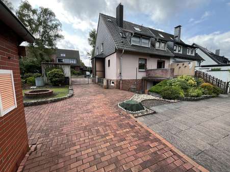 Rückseite des Hauses Rückseite des Hauses - Doppelhaushälfte in 44803 Bochum mit 110m² kaufen
