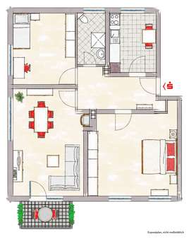 Grundriss Grundriss - Etagenwohnung in 45659 Recklinghausen mit 85m² kaufen
