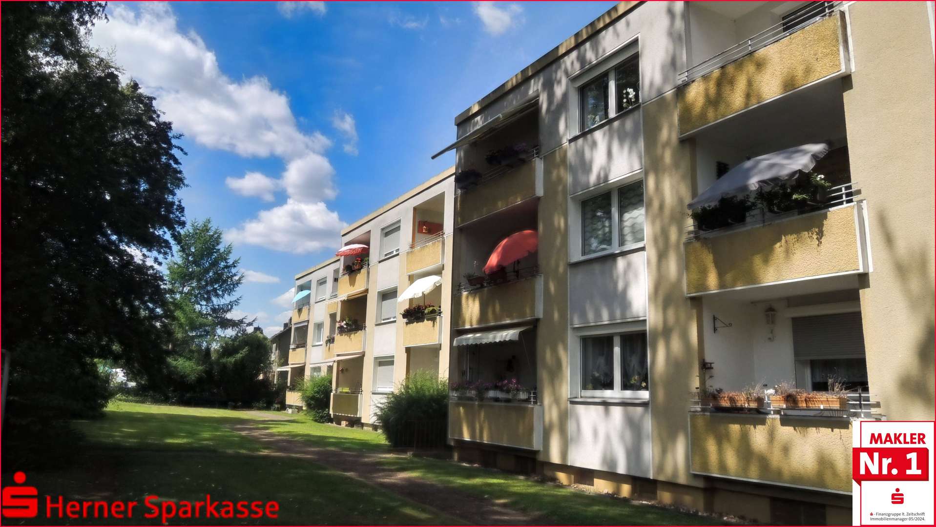 Rückansicht Rückansicht - Erdgeschosswohnung in 44625 Herne mit 61m² kaufen