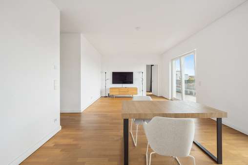 Wohnzimmer Perspektive II - Terrassen-Wohnung in 40549 Düsseldorf mit 127m² kaufen