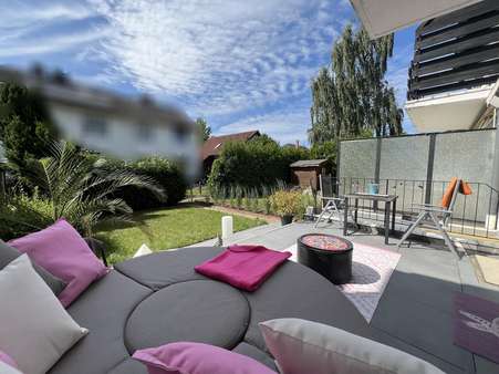Blick in den Garten Blick in den Garten - Reihenmittelhaus in 59427 Unna mit 108m² kaufen