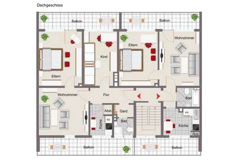 Grundriss Dachgeschoss Grundriss Dachgeschoss - Mehrfamilienhaus in 58636 Iserlohn mit 471m² kaufen