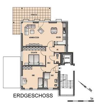 Grundriss Wohnung 01 - Erdgeschosswohnung in 58300 Wetter mit 99m² kaufen