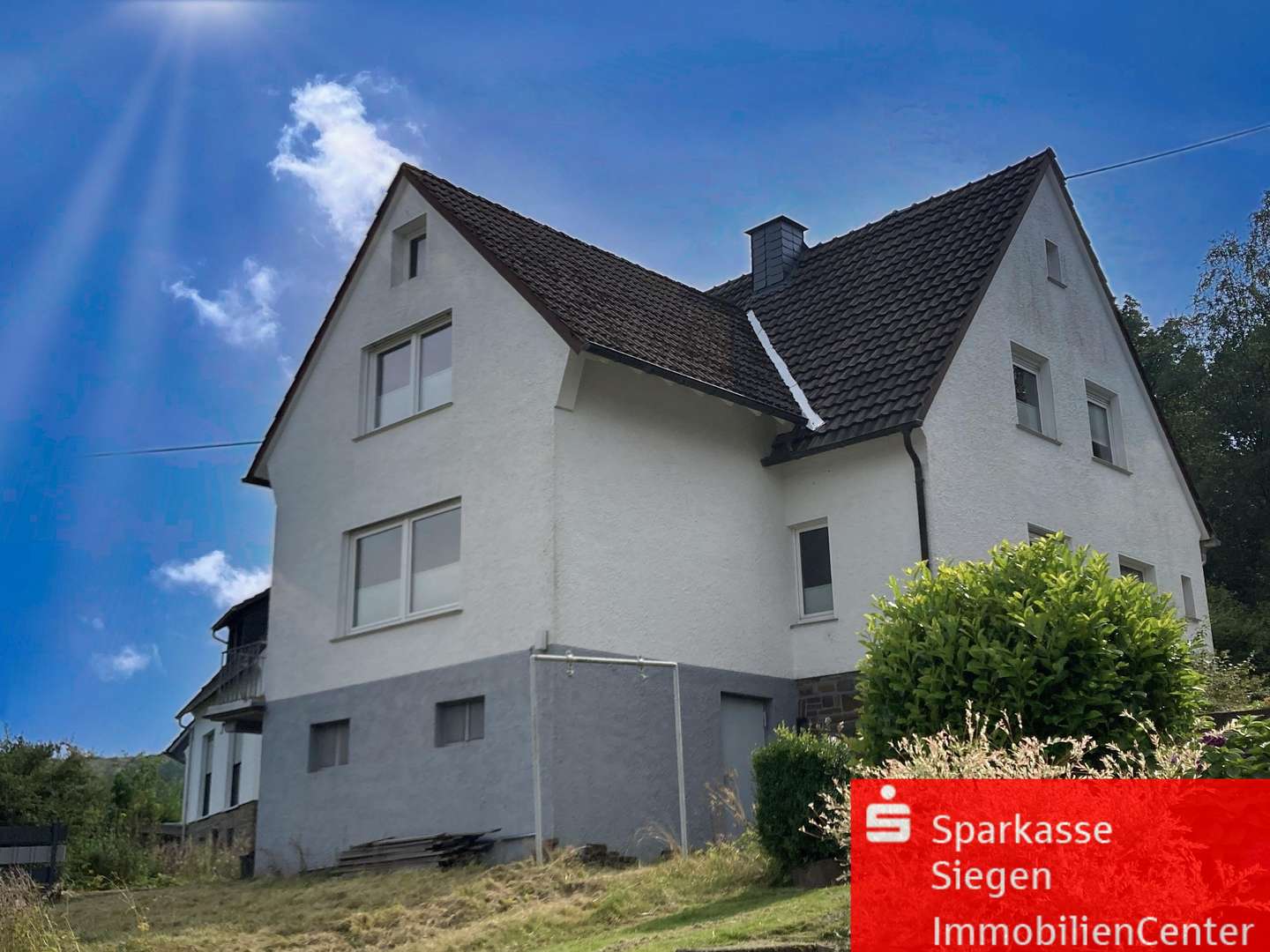 Blick aus dem Garten Blick aus dem Garten - Einfamilienhaus in 57271 Hilchenbach mit 144m² kaufen