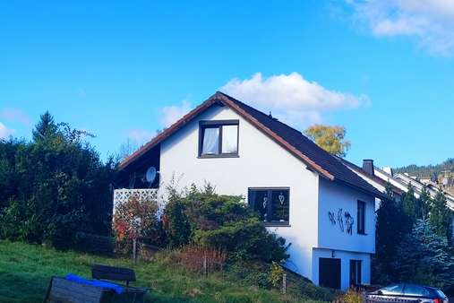 Außenansicht Straßenseite - Einfamilienhaus in 57392 Schmallenberg mit 132m² kaufen