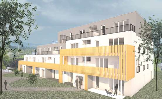 Visualisierung Hofseite - Etagenwohnung in 37671 Höxter mit 93m² kaufen