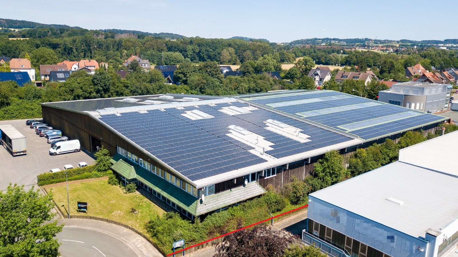 Luftbild Südwest - Halle in 32758 Detmold mit 2800m² mieten
