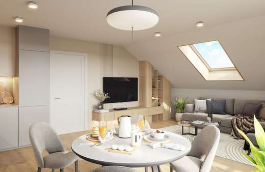 Innenvisualisierung - Dachgeschosswohnung in 32760 Detmold / Heiligenkirchen mit 96m² kaufen