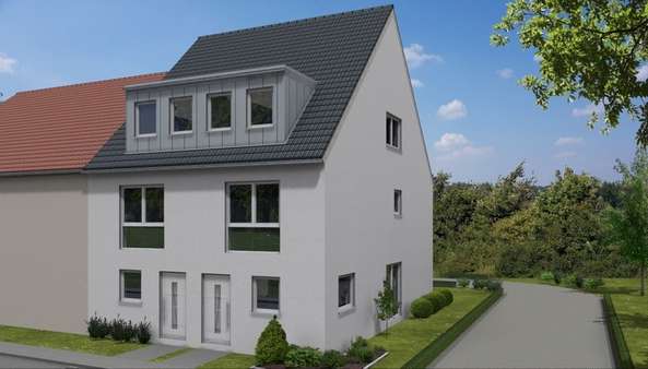 Visualisierung Frankenstraße - Doppelhaushälfte in 32052 Herford mit 148m² günstig kaufen