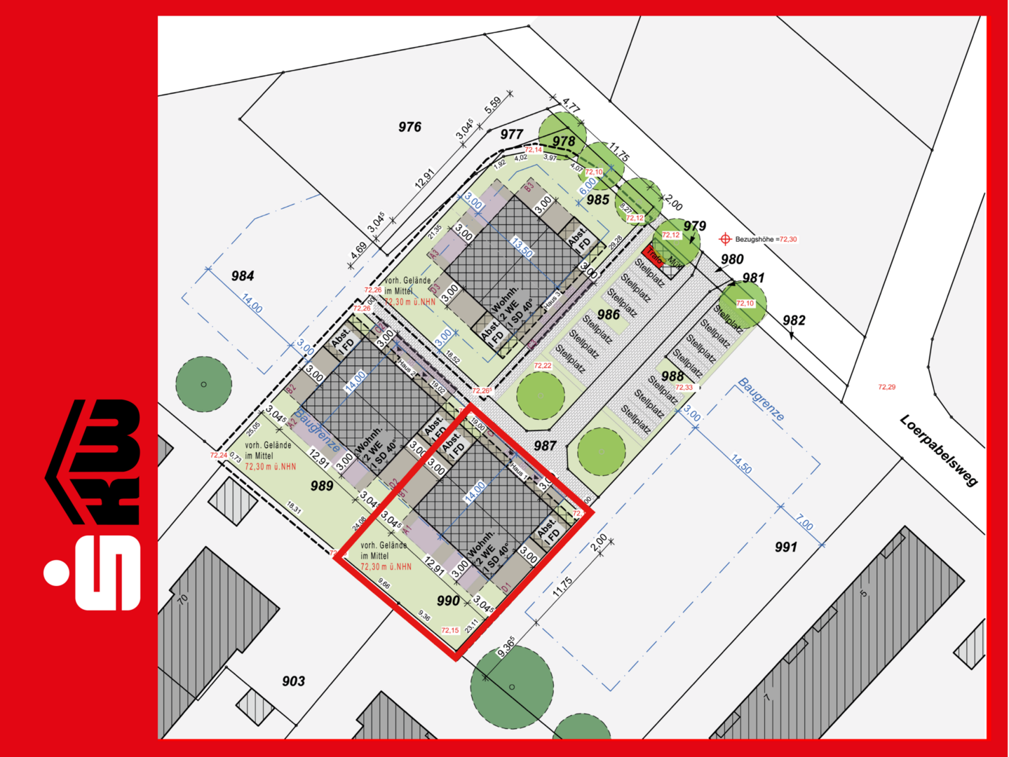 Lageplan - Grundstück in 33334 Gütersloh mit 448m² kaufen