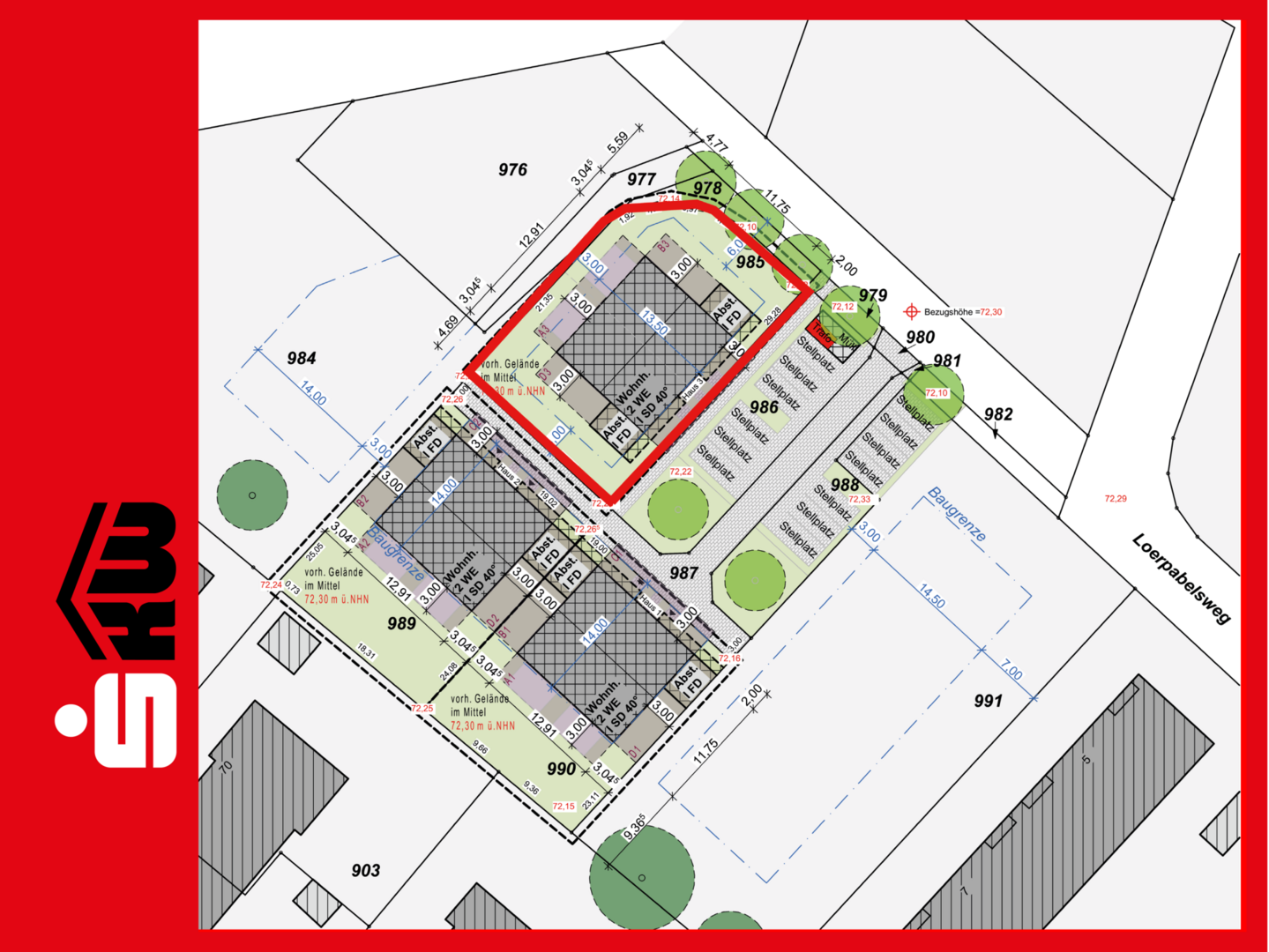 Lageplan - Grundstück in 33334 Gütersloh mit 564m² kaufen