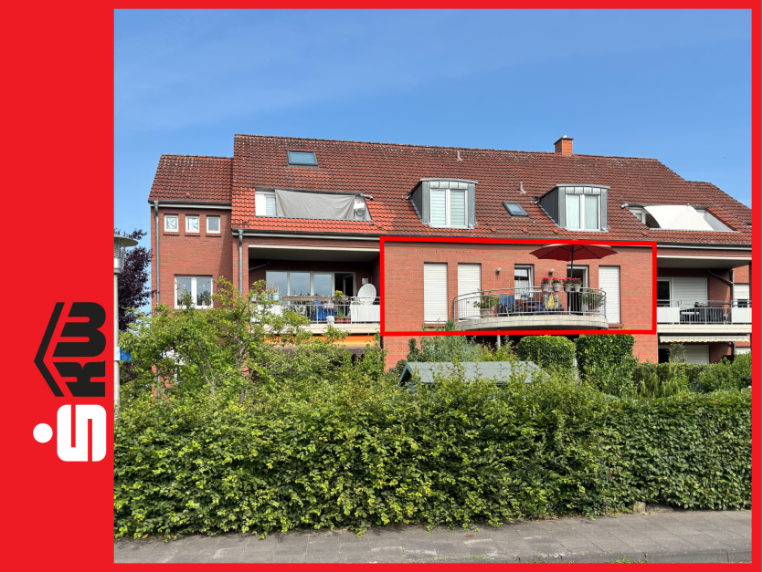 Südseite mit großem Balkon Südseite mit großem Balkon - Etagenwohnung in 33330 Gütersloh mit 62m² kaufen