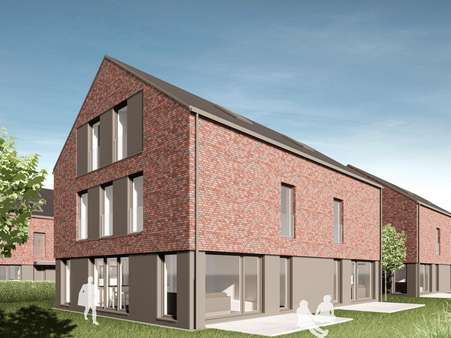 Gartenansicht - Doppelhaushälfte in 33378 Rheda-Wiedenbrück mit 140m² kaufen