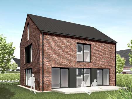 Ansicht mit Klinkerfassade - Grundstück in 33378 Rheda-Wiedenbrück mit 488m² kaufen