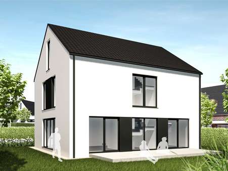Ansicht mit Wärmedämmverbundsystem - Einfamilienhaus in 33378 Rheda-Wiedenbrück mit 151m² kaufen
