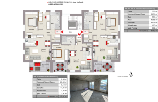 Grundriss Obergeschoss - Mehrfamilienhaus in 33758 Schloß Holte-Stukenbrock mit 613m² kaufen