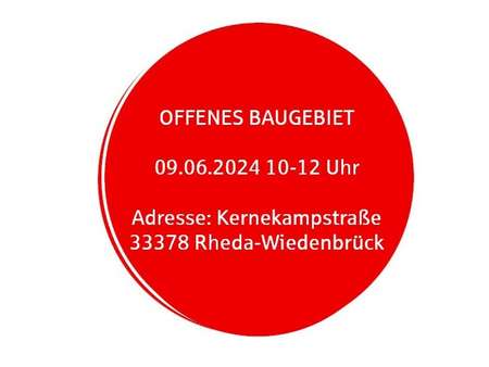 Offenes Baugebiet am 9.06. 10-12 Uhr - Grundstück in 33378 Rheda-Wiedenbrück mit 991m² kaufen