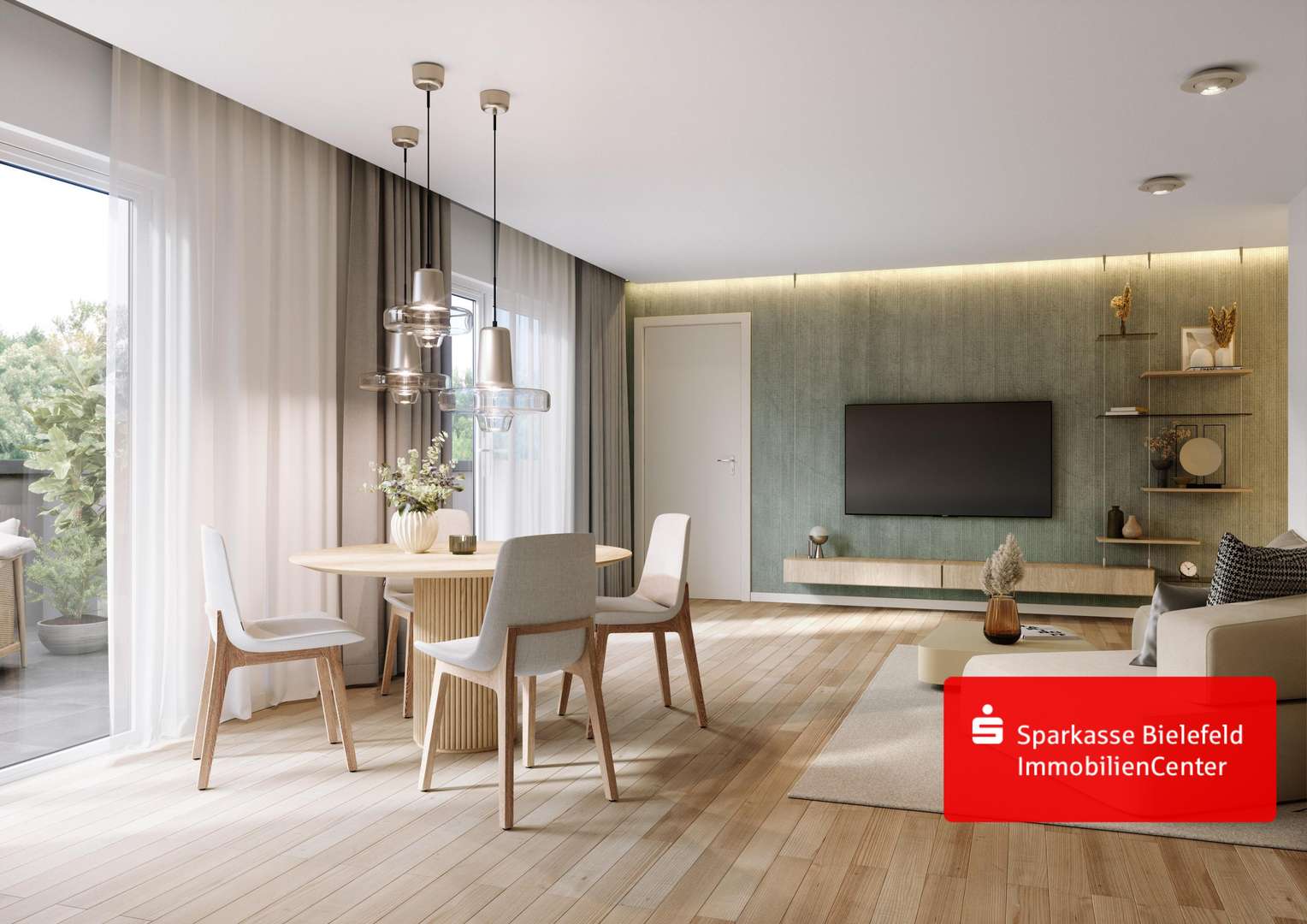 Beispiel Wohn-/ Essbereich - Penthouse-Wohnung in 33719 Bielefeld mit 94m² kaufen