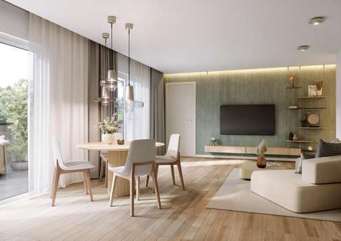 Beispiel Wohn-/ Essbereich - Penthouse-Wohnung in 33719 Bielefeld mit 94m² kaufen