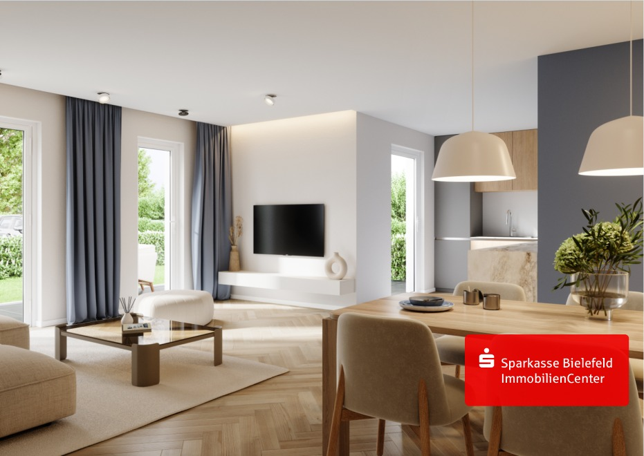 Beispiel Wohn-/ Essbereich - Etagenwohnung in 33719 Bielefeld mit 102m² kaufen