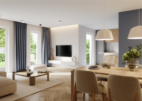Beispiel Wohn-/ Essbereich - Etagenwohnung in 33719 Bielefeld mit 102m² kaufen
