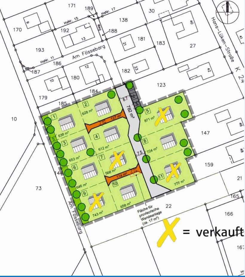 Plan - Grundstück in 32469 Petershagen mit 614m² kaufen