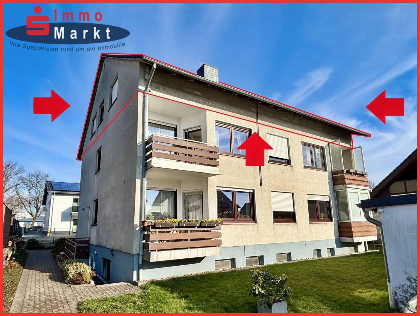 Rückansicht - Dachgeschosswohnung in 32427 Minden mit 131m² kaufen
