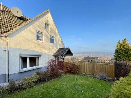 Wintergartenansicht - Doppelhaushälfte in 32457 Porta Westfalica mit 170m² kaufen