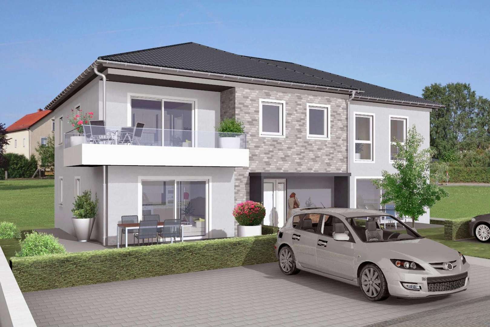Straßenansicht - Doppelhaushälfte in 32120 Hiddenhausen mit 162m² kaufen