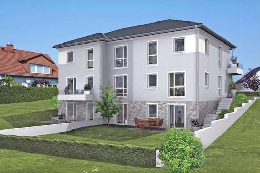 Gartenansicht - Etagenwohnung in 32120 Hiddenhausen mit 82m² kaufen