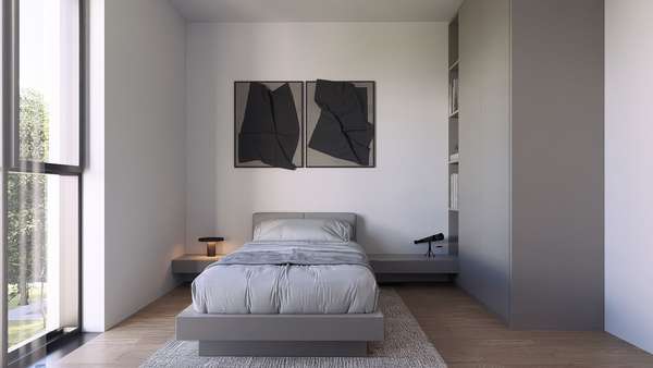 Visualisierung Schlafzimmer - Etagenwohnung in 65843 Sulzbach mit 107m² kaufen