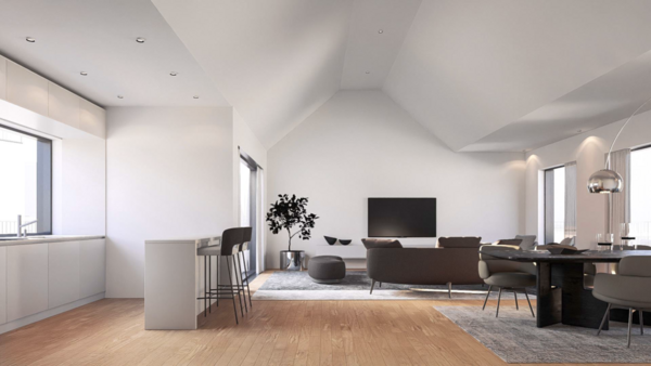 Wohn- und Esszimmer - Penthouse-Wohnung in 65843 Sulzbach mit 152m² kaufen