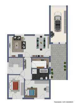 Illustration Grundriss EG - Mehrfamilienhaus in 63549 Ronneburg mit 213m² kaufen