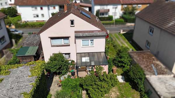 Rückseite von oben Rückseite von oben - Zweifamilienhaus in 63526 Erlensee mit 314m² kaufen