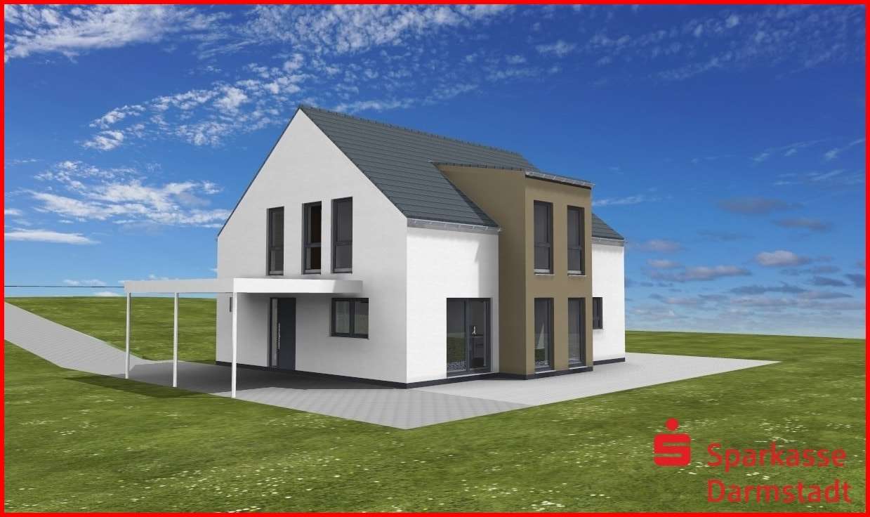Ansicht Nord/Westen Haus Bespielhaft - Grundstück in 64342 Seeheim-Jugenheim mit 575m² kaufen
